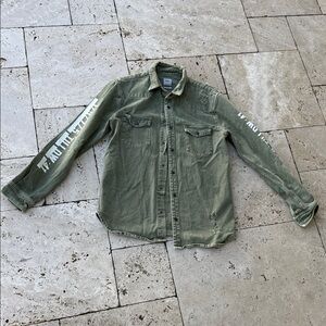 Zara Olive Green Shirt Jacket